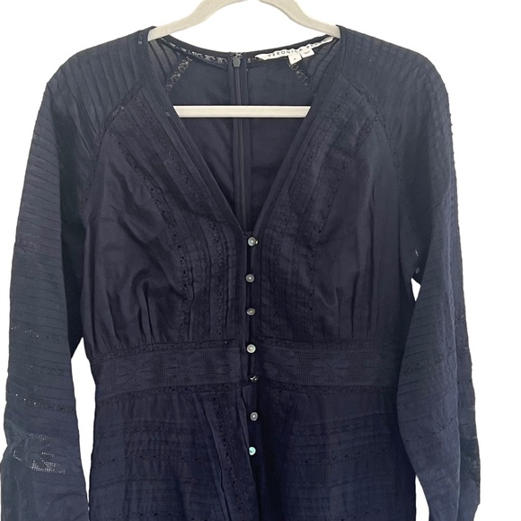 $498 Veronica Beard Addilyn Dress in Ink blue Size 6 Revolve Shopbop - Picture 7 of 11